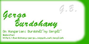 gergo burdohany business card